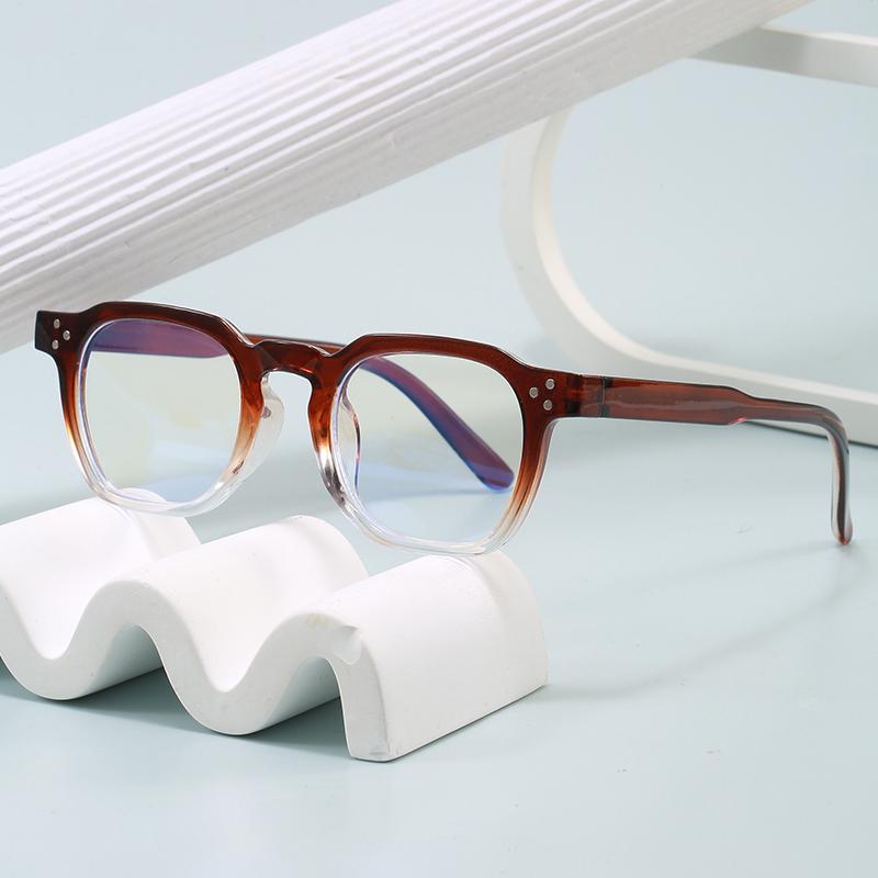 Simple Square Plastic Flat Light Glasses for Men and Women Fashion Trend Anti Blue Light Reading Eyewear