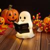 Yousheng Ghost Bible Lamp Cute Ghost Reading Book Night Light 3D Resin Light Up Ghost Figurine Halloween Table Lamp for Bedroom Home Shelf Indoor