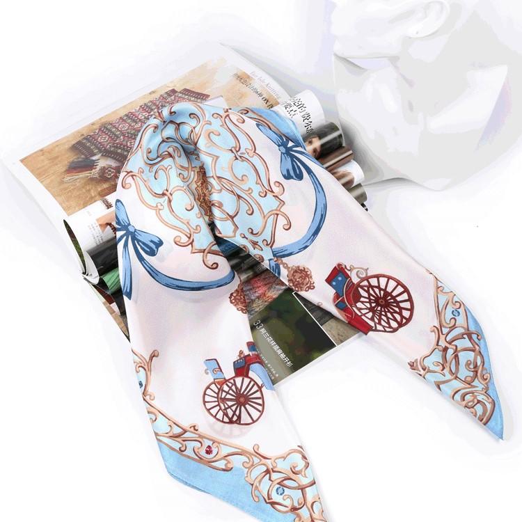 Hot Sale Fashionable Pure Mulberry Satin Silk Long Shawl Designers Custom Silk Printed Scarf