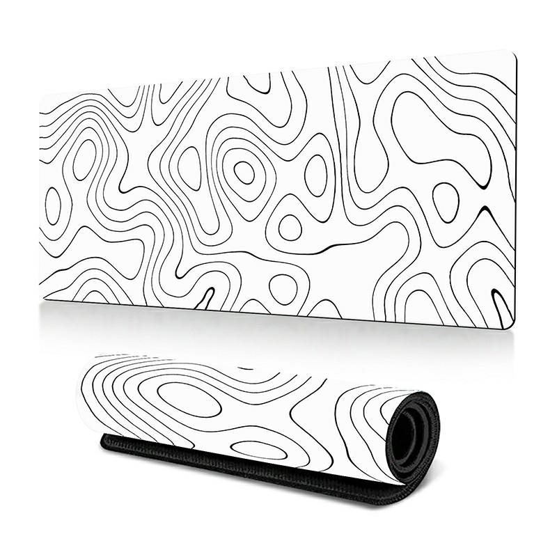 

300*800*2mm Stylish Abstract Pattern Large Mouse Pad Natural Rubber Desktop Mat Line-40