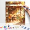 Disney Winnie The Pooh Cafe Paint By Number Kit Number Drawing Canvas DIY Picture Home Decor Wall Art Decor Aesthetic Room Decoration