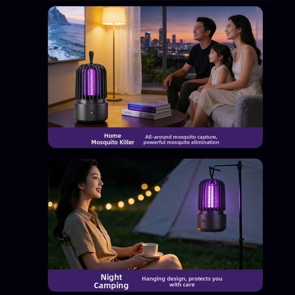 2 in 1 Bug Zapper Portable Electric Shock Mosquito Killer Electric Mosquito Lamp Outdoor