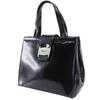 Salvatore Ferragamo Vala Handbag Black Patent Leather Women Used
