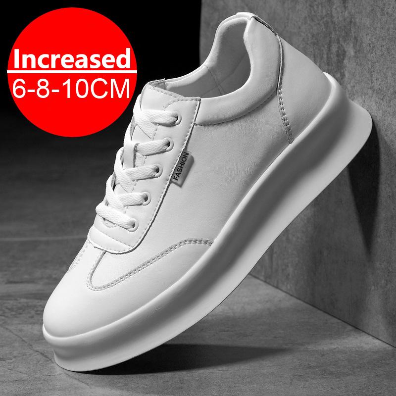 Mode Nieuwe Witte Heren Casual Sneakers Outdoor Platform Hardloopschoenen Ademende Heren Sportschoenen Lichte Wandelschoenen 10cm Hoger Makende Schoenen