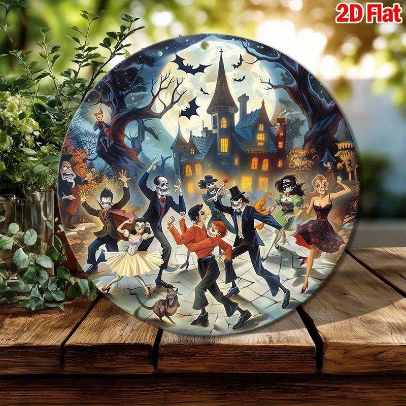 2D Flat Hanging Decorative Metal Sign Hand Painted Art