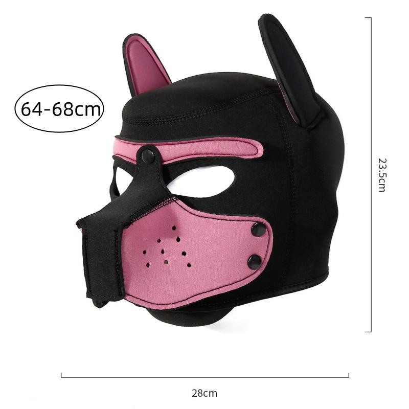 Nové sexy doplňky pro psy, masky, štěně, cosplay, exotické kostýmy, polstrovaná gumová maska na celou hlavu s kapucí pro páry, zvířecí hry na hraní rolí