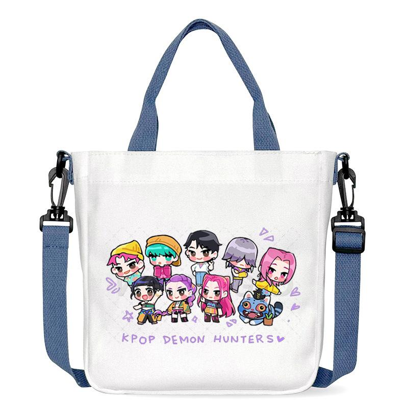 Anime Cartoon Print Student Go Out Portable Handbag Large Capacity Casual Canvas Bag