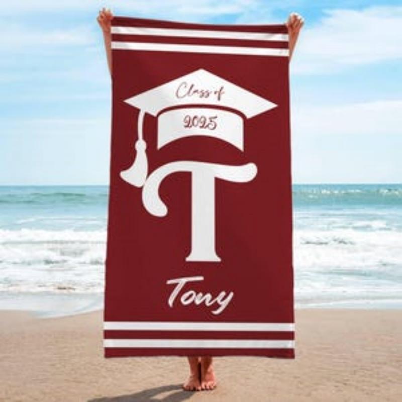 Class Of Graduation Gifts Grad Beach Towel Pool Party Towel Graduation Trip Gifts