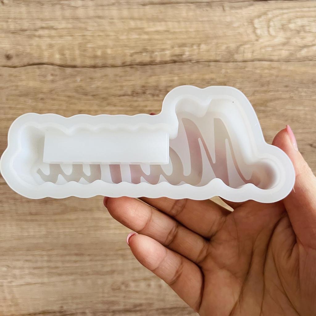 Mother's Day Concrete Vase Silicone Mold Letter Mama Flower Vase Gypsum Molds Ornaments Vase Business Card Holder Plaster Mould