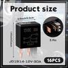 16 Pieces 5 Pin 12V 30A Relay Multi Purpose Automotive Relay Car Heavy Duty Accessories for Car Motor Automotive Replacement Accessories
