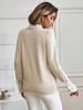 Autumn and Winter New Fashion Woman Sweater Half High Neck Loose Lace Patchwork Knit Top