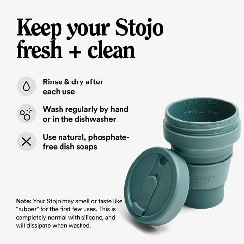 Stojo Pocket Cup 12oz/355ml Foldable My Cup/My Tumbler (EUCALYPTUS)