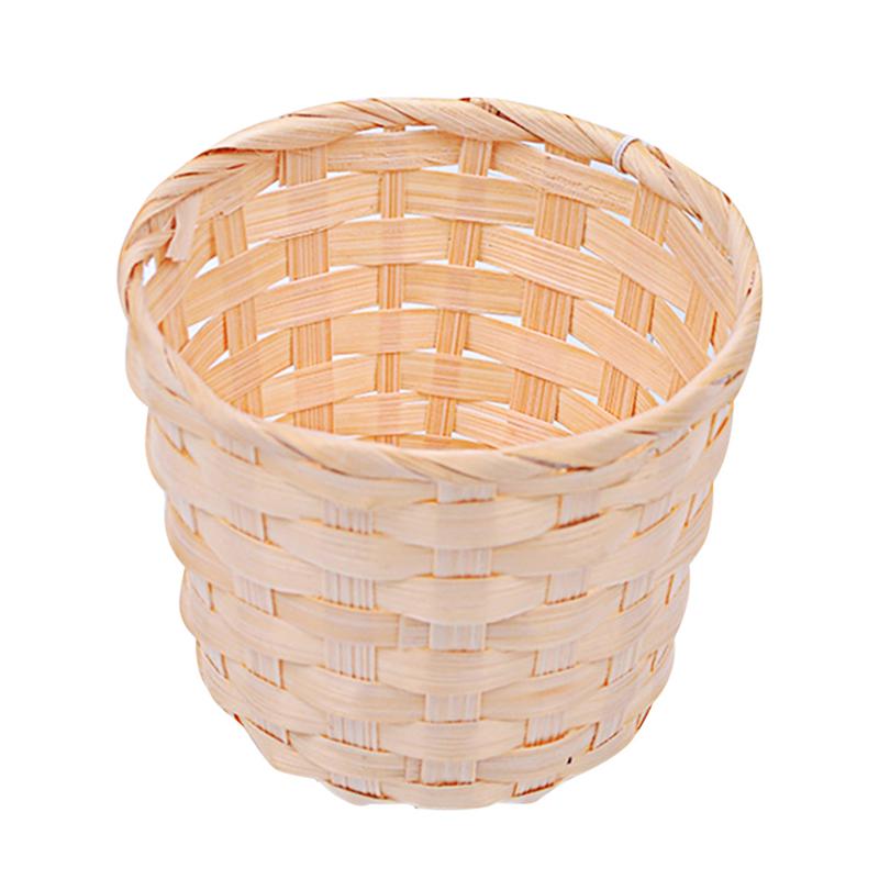 Unique Hand-woven Flower Basket Household Retro Bamboo-woven Storage Basket For Sundries