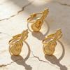 Stainless Steel Adjustable Wedding Rings Dating Rings Guitar Shape Delicate Finger Jewelry for Woman and Man Present