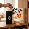Bookshelf Decorative Lighting Retro Library Lantern, Lamp with Warm LED Lights, Metal Iron Lantern Book Nook Hidden for Home Study Bedroom And Office