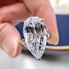 Pear-shaped Drop-shaped Zircon Ring for Women European and American New Style Ring