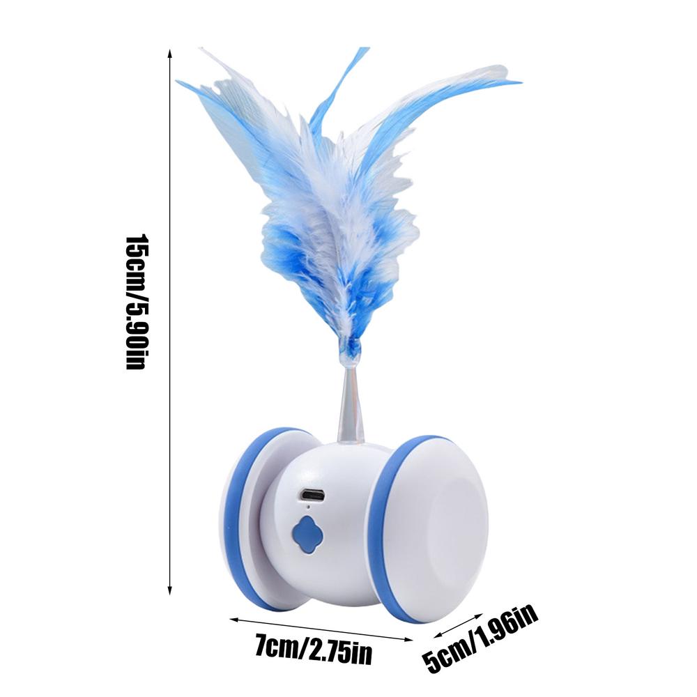 Automatic Moving Toy Automatic Kitten Toy With Feather Interactive Cat Toys Smart Electric Cat Toys Rechargeable Automatic Cat