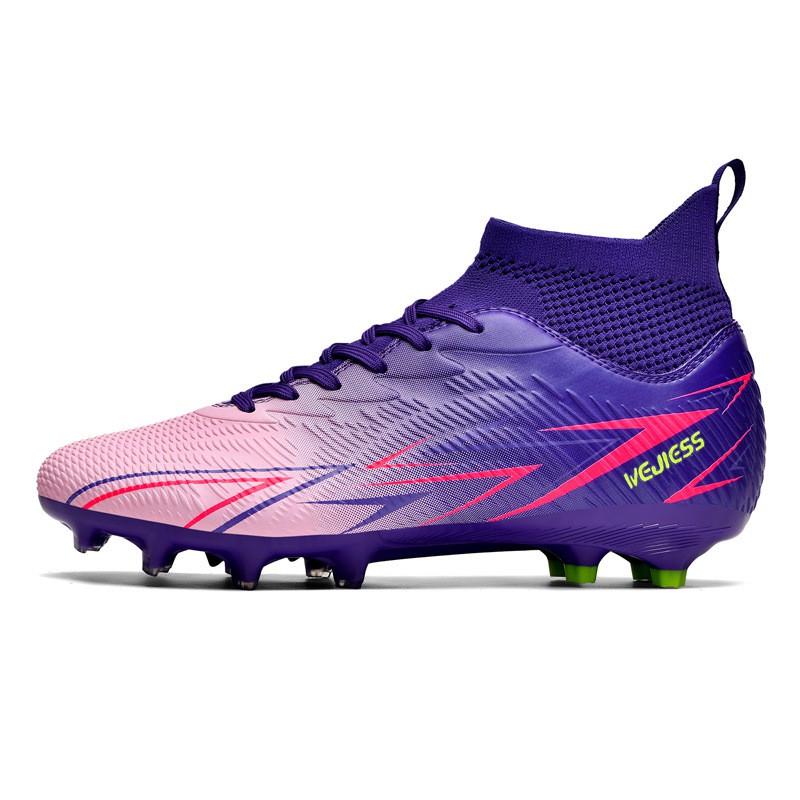 High-Cut Football Cleats Men Women TF Studs Artificial Turf AG Natural Grass Breathable Mesh Upper
