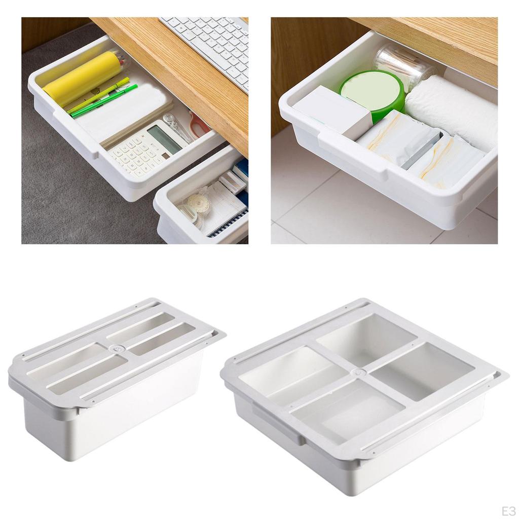Compact Desk Drawer Organizer with Concealed Compartment for Office Supplies and Accessories