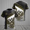 2025 new hot-selling Russian 3D short-sleeved T-shirt casual loose round neck Russian flag short-sleeved top T