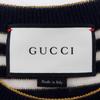 GUCCI Short sleeve knit 428050 border Navy / white cashmere/silk Women Used