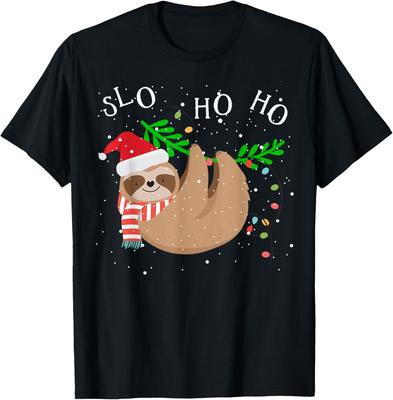 Slo Ho Ho Merry Slothmas - Sloth Christmas T-Shirt