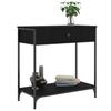 VidaXL Table console noir 75x34,5x75 cm bois d'ingénierie 834165