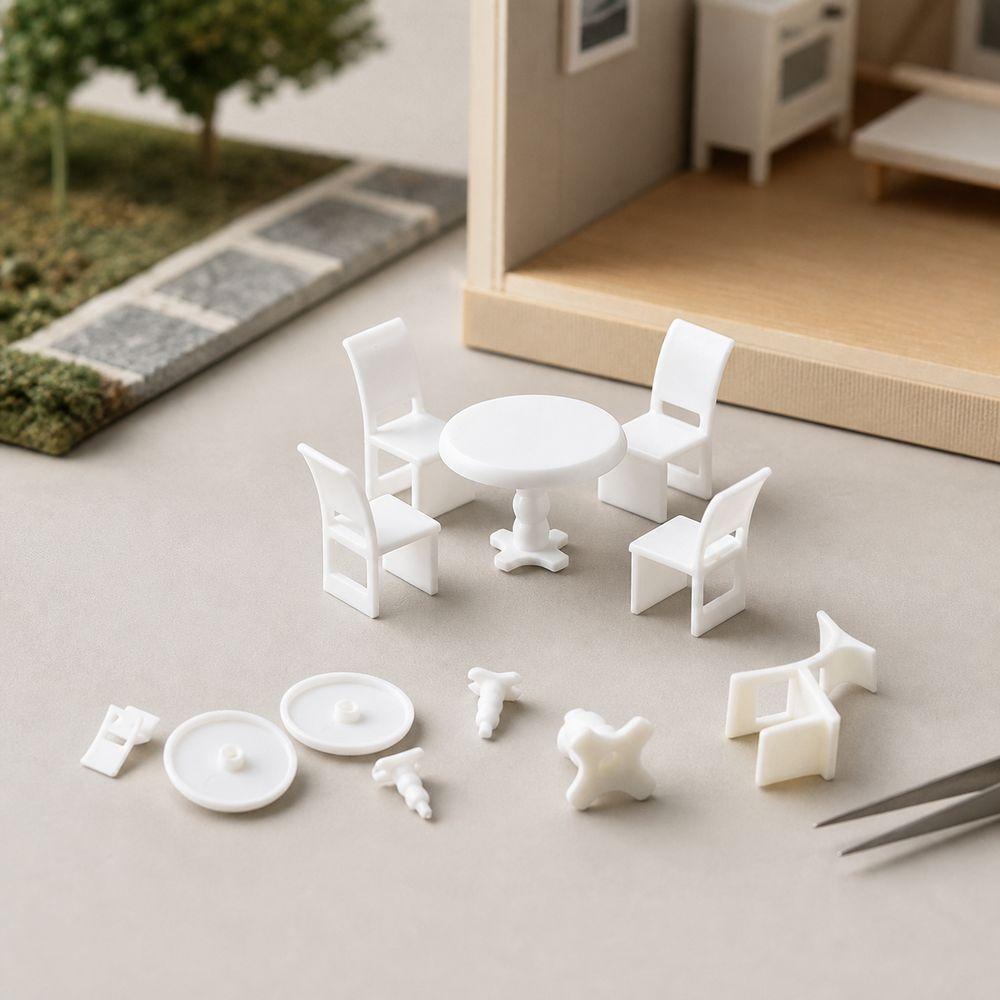 2Set Miniature Miniature Furniture Model Self Assembly Dollhouse Furniture Set  House Decoration