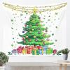 Jejeloiu Pink Christmas Tapestry Small  Kids Snowy Xmas Landscape Wall Art Winter Scene Wall Hanging Blanket Microfiber