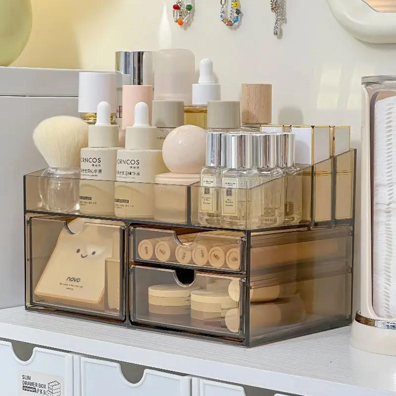 Acrylic Organizer for Cosmetics Makeup Organizer Clear Cosmetic Storage Box Storage Drawers Jewelry Box Mask Holder Stackable