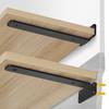 VEVOR Shelf Bracket, 10”L x 4”W x 1.6”H, 6 Pcs Heavy Duty Floating Shelf Brackets, Brackets for Shelves, 5mm Thick Matte Black L Shelf Bracket