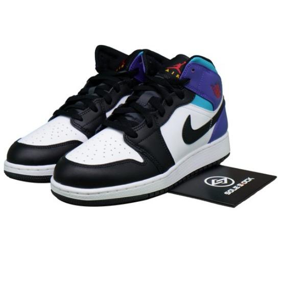 

Air Jordan 1 Mid GS Aqua DQ8423-154 EU 38 чёрный