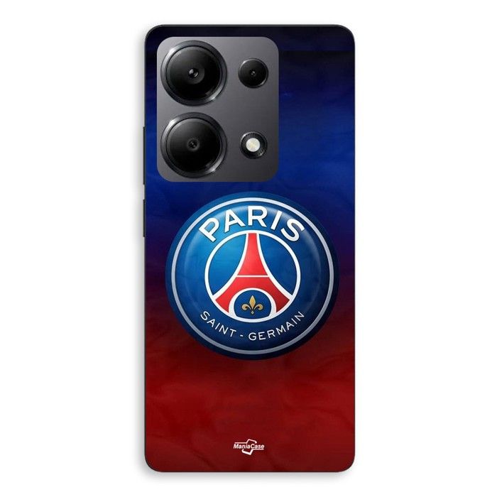 Coque de téléphone - MANIACASE - Xiaomi Redmi Note 13 Pro 4G - Silicone - Souple - PSG Logo coloré