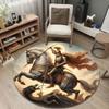 Nordic Round Sun Multicolor Floor Rug, Non-Slip Floor Mat for Hallway