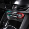 Real Carbon Fiber For Alfa Romeo Stelvio Giulia 2017-2026 Car Air Conditioning Volume Knob Decorative Frame Car Accessories
