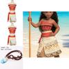 Delightful Girls Kids Moana Princess Costume Fancy Dress Set With Elegant Necklace Accessory