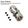 2.3/3/4/5/6/8/10/12mm Motor Connector Silver Joint Coupling Gimbal Shaft Coupler  for RC Car Boat