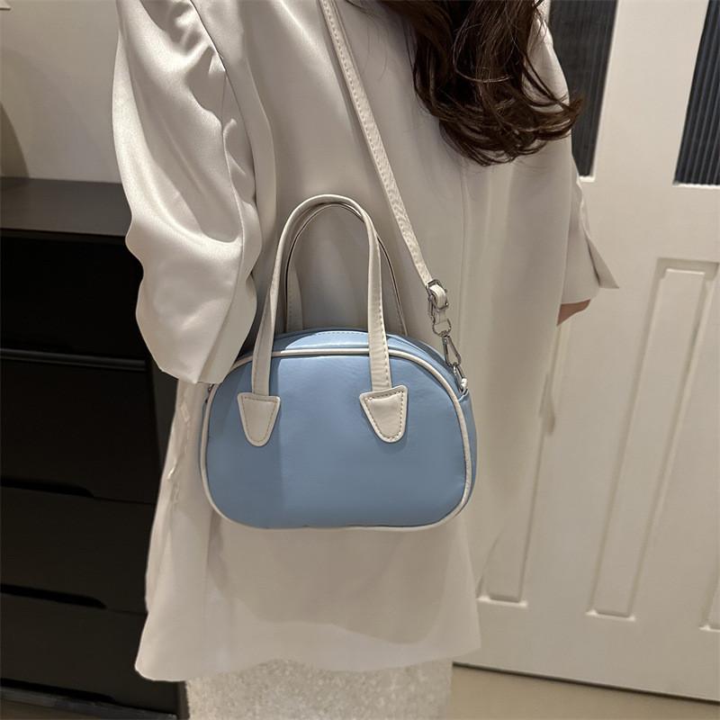 Trendy Korean Style Large Capacity Color Block Shell Bag For Stylish Women In Spring