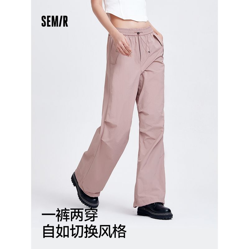 

Senma Textured Elastic Waist Landing High Street Casual Pants Pink 01315 170/74A/XL