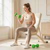 Set of 2 Dumbbells 3 Kg Hexagonal and Non-Slip for Home and Gym, In Metal and Plastic, 18x8x8 Cm, Green