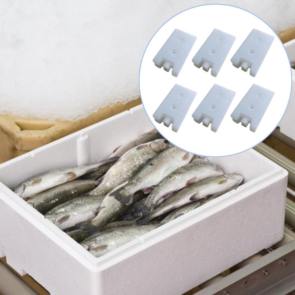 6x Ice Brick Packs Lightweight for Cool Bag that Simply Stays Frozen for Longer Ice Blocks for Hiking Fishing BBQ Family Picnic