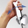 Handheld shower rotating movable wall base shower head fixed seat spray gun woman washer bracket clip base bottom silver.