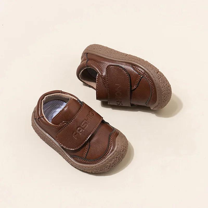 

Designer Comfort Soft Soled Baby Walking Shoes Spring Versatile Children Shoes Fashion Anti Slip Kids Casual Leather Shoes 23