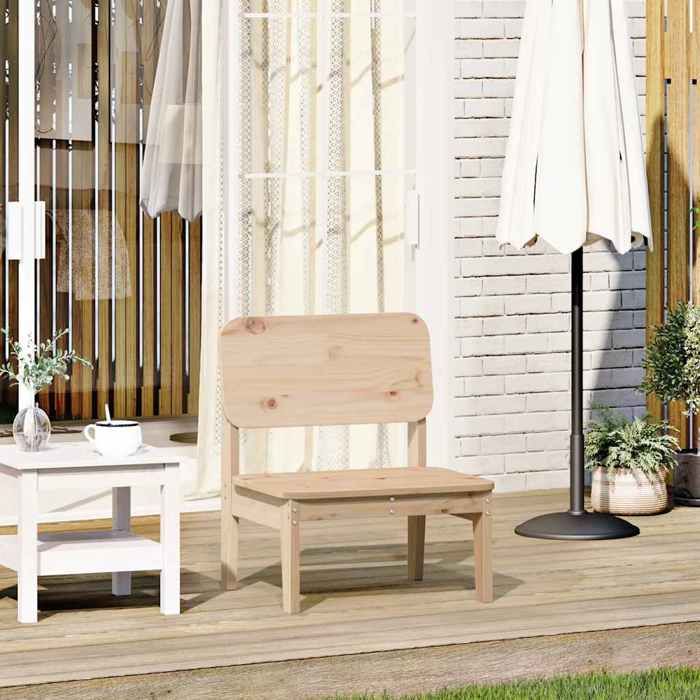VidaXL Chaise de jardin 60x52,5x72 cm bois de pin massif, siège de jardin, chaise d'extérieur, chaise de balcon, chaise de 859317