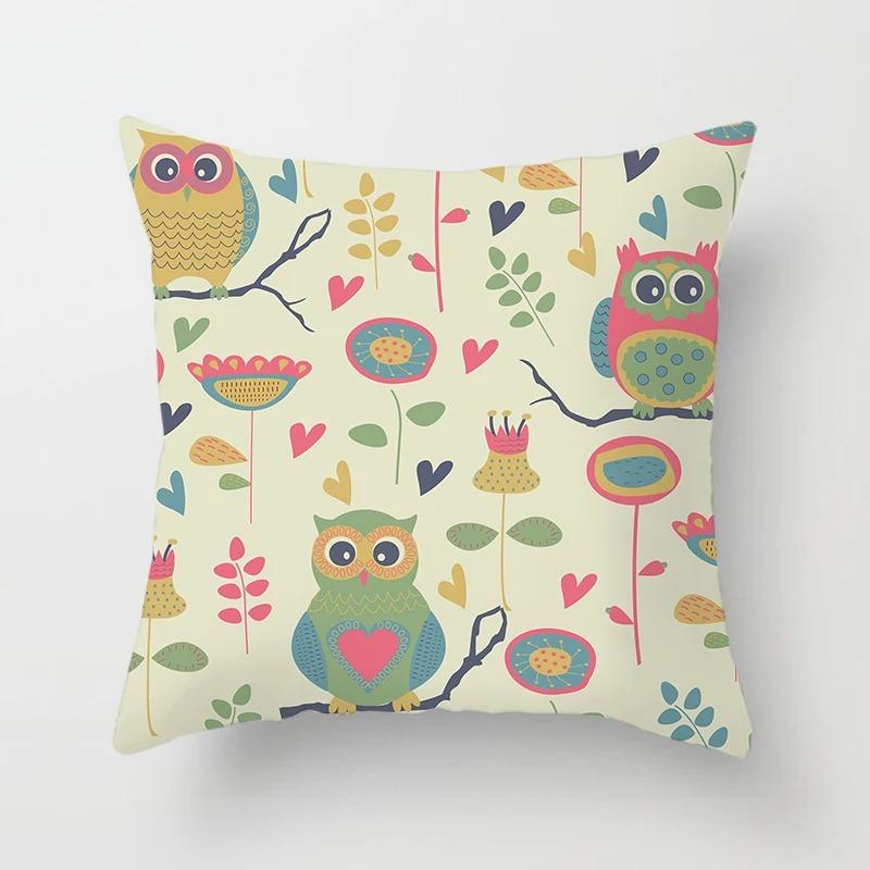 Colorful Tree Pattern Pillowcase Interior Decoration Office Living Room Home Pillowcase