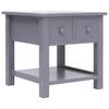 Day and Night - Day and Night Gray Paulownia Wood Side Table 40x40x40 Cm
