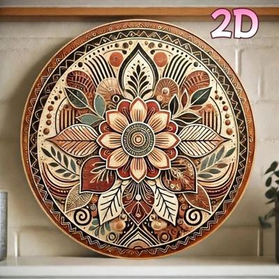 Decoración de Arte de Pared Metálico Floral Vintage Marroquí