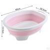 Washboard Basin Fold Washtub Space Saving for Bathroom Home Household Laundry Room