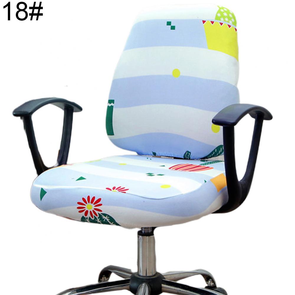 

Чехол на спинку офисного кресла, защитный комплект, чехол, декоративный чехол для компьютерного игрового сиденья, универсальный спандекс, пылезащитный, эластичный для дома