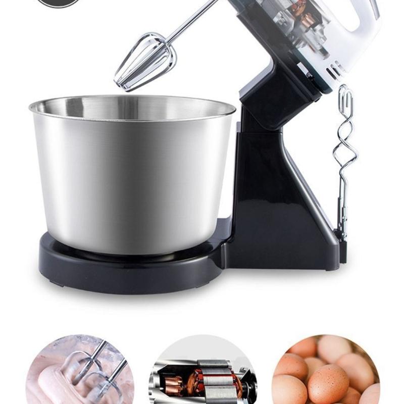 7rychlostní kuchyňský elektrický stojanový mixér pro domácnost, šlehač vajec, hnětač těsta na smetanu a dorty, kuchyňský spotřebič